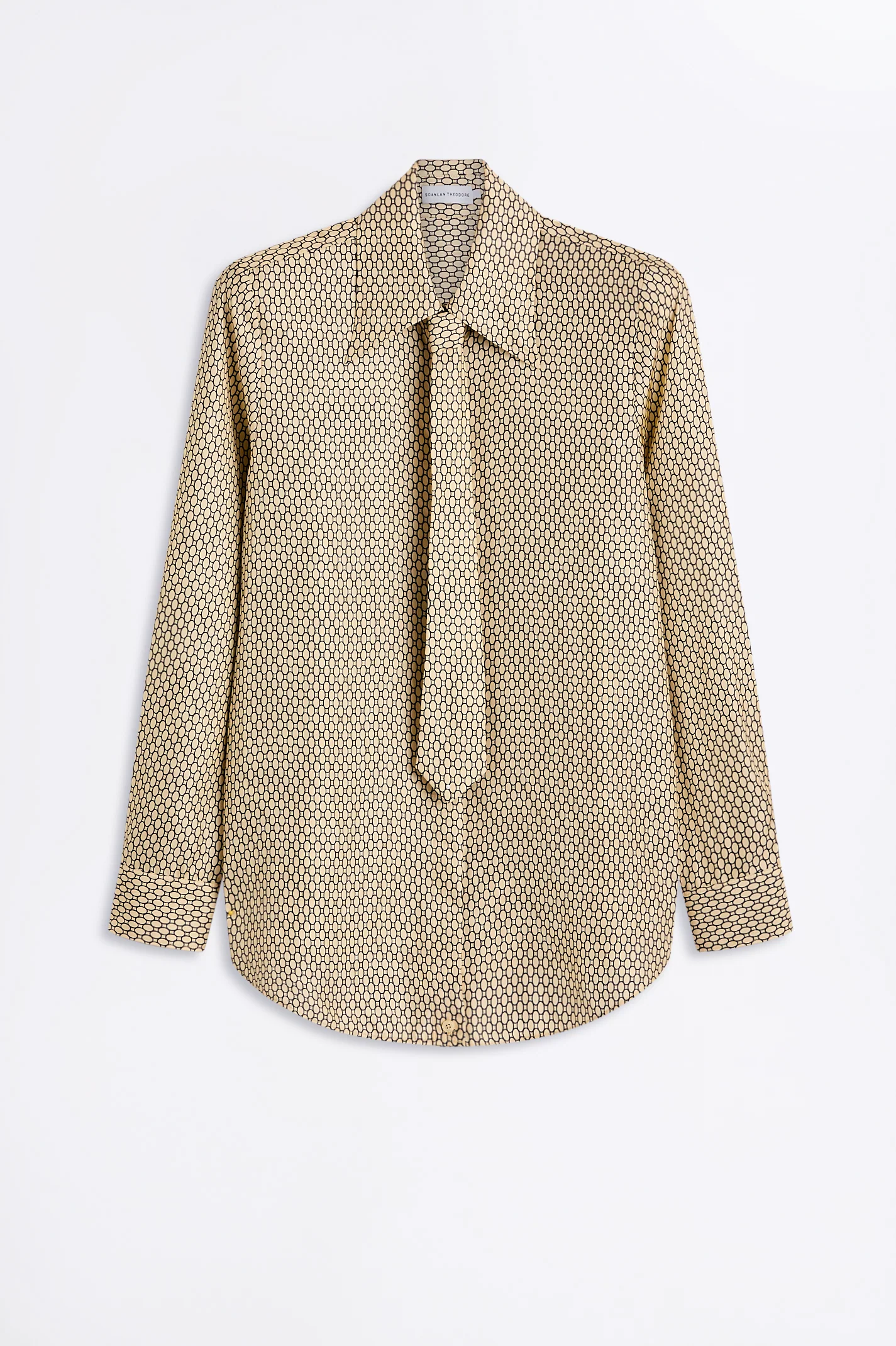 SILK CHAIN PRINT TIE SHIRT - Image 2