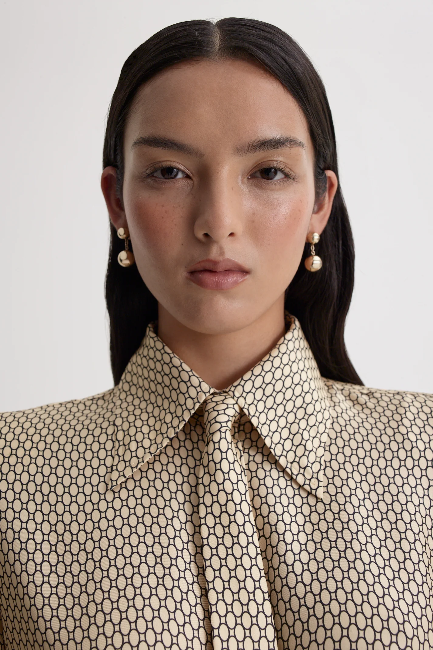 SILK CHAIN PRINT TIE SHIRT - Image 7