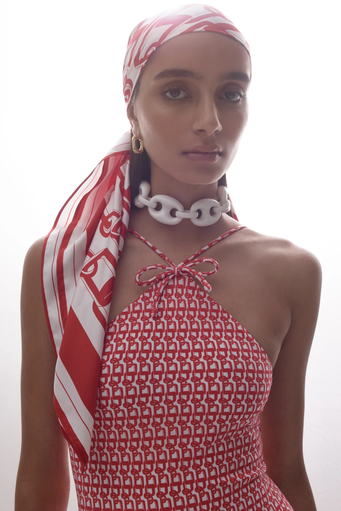 SILK CHAIN SCARF - Image 3