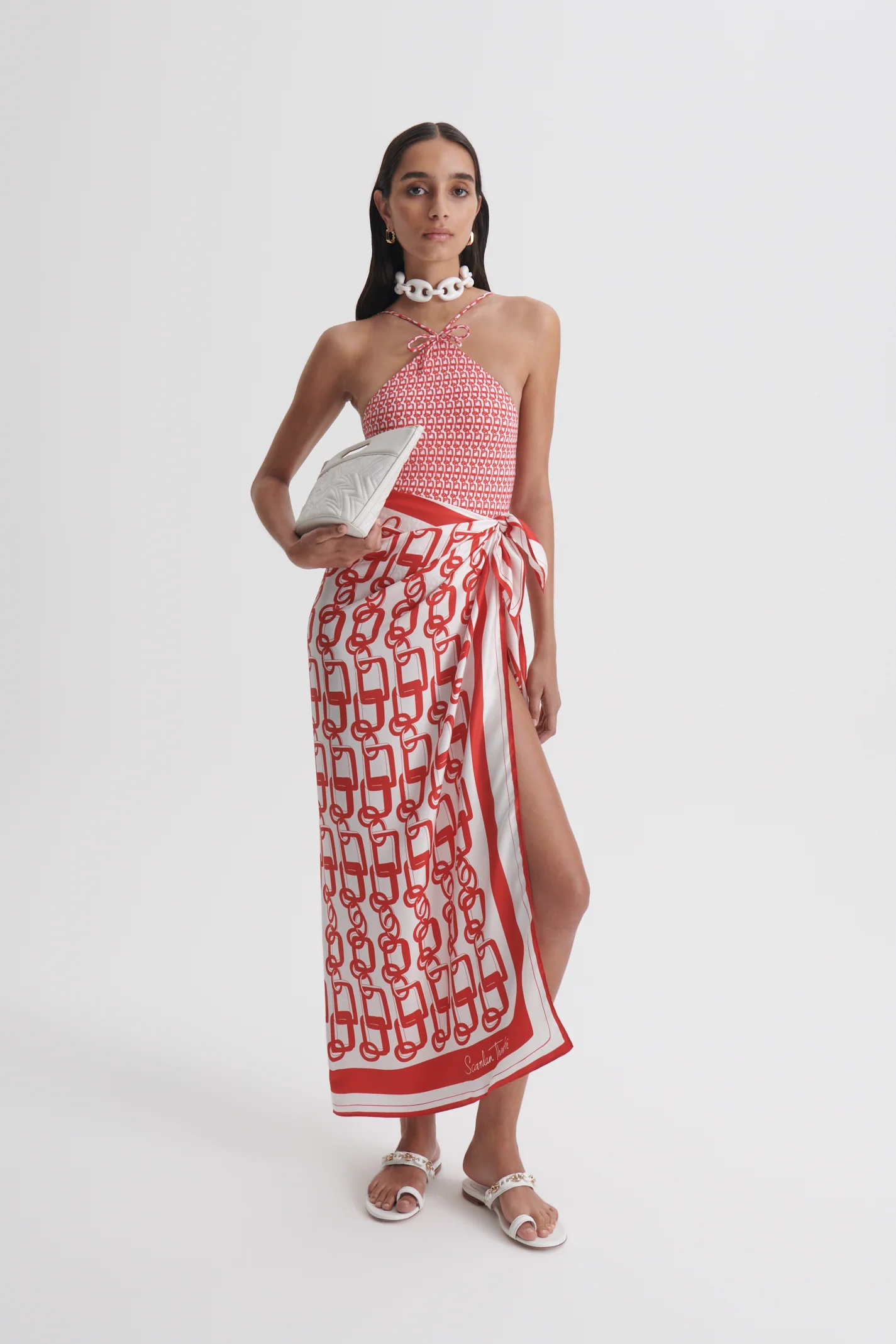 SILK CHAIN SCARF - Image 4