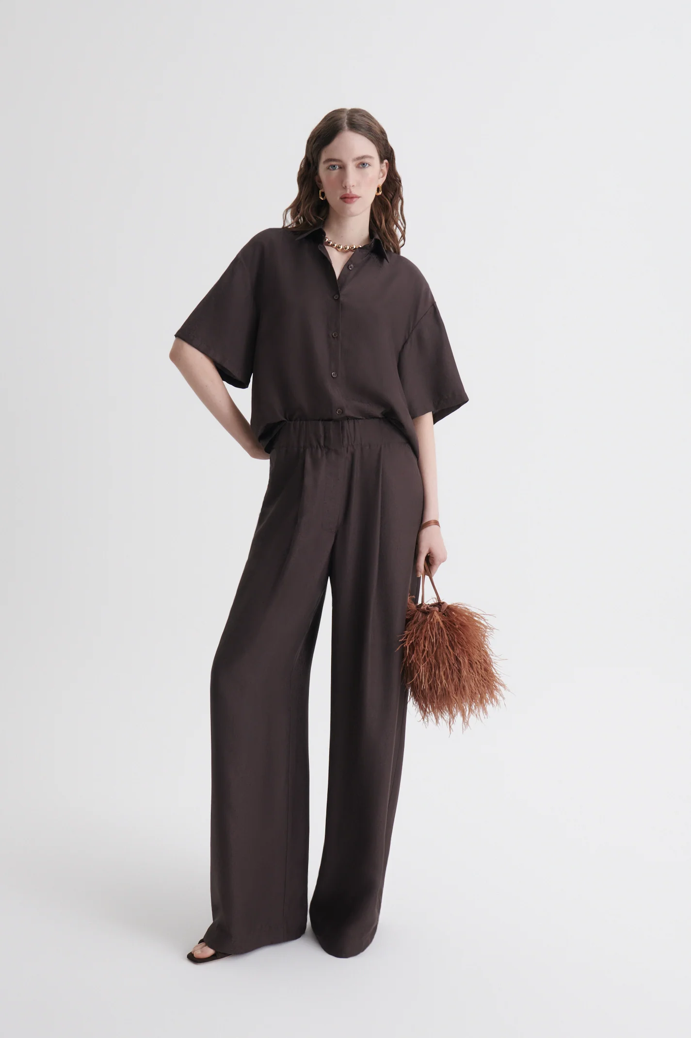 SILK JACQUARD CROP SHIRT - Image 4