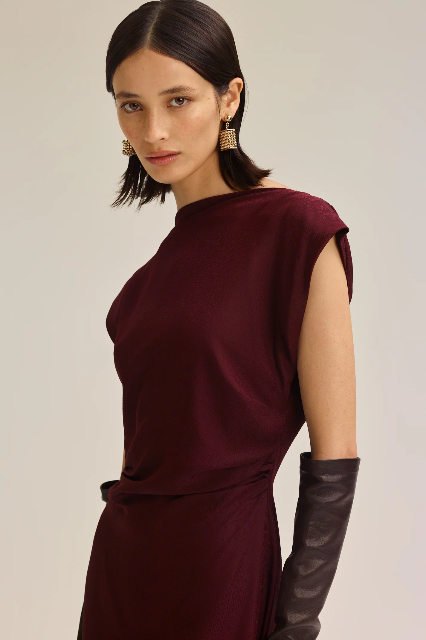 SILK JACQUARD DRESS - Image 3