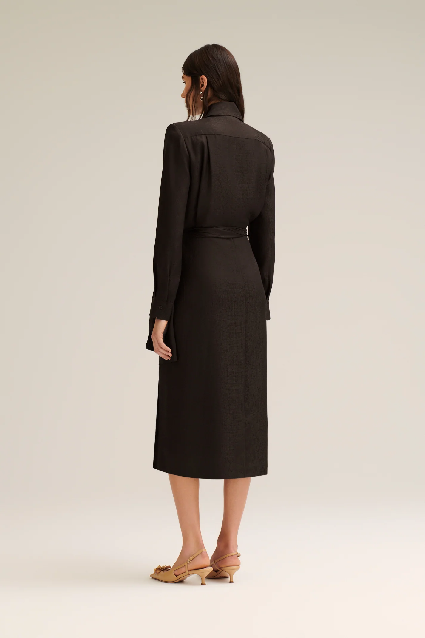 SILK JACQUARD WRAP DRESS - Image 6