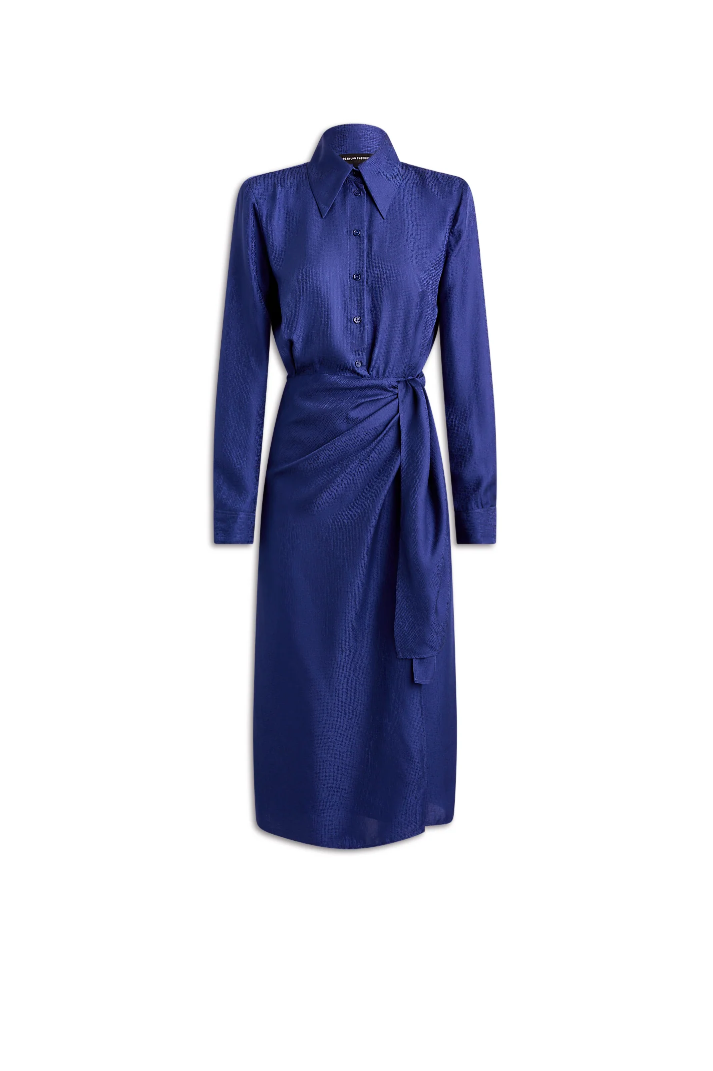 SILK JACQUARD WRAP DRESS