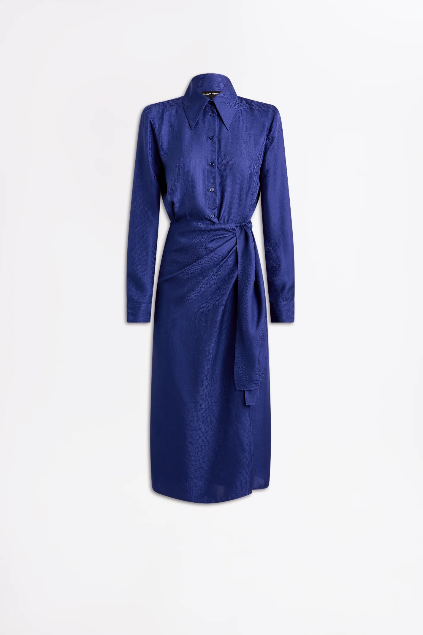 SILK JACQUARD WRAP DRESS - Image 2