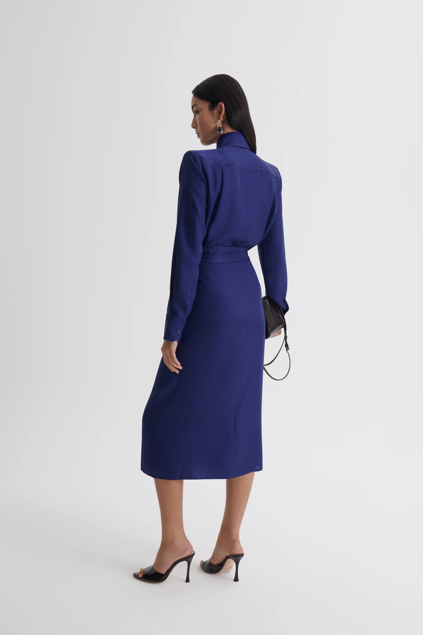 SILK JACQUARD WRAP DRESS - Image 5