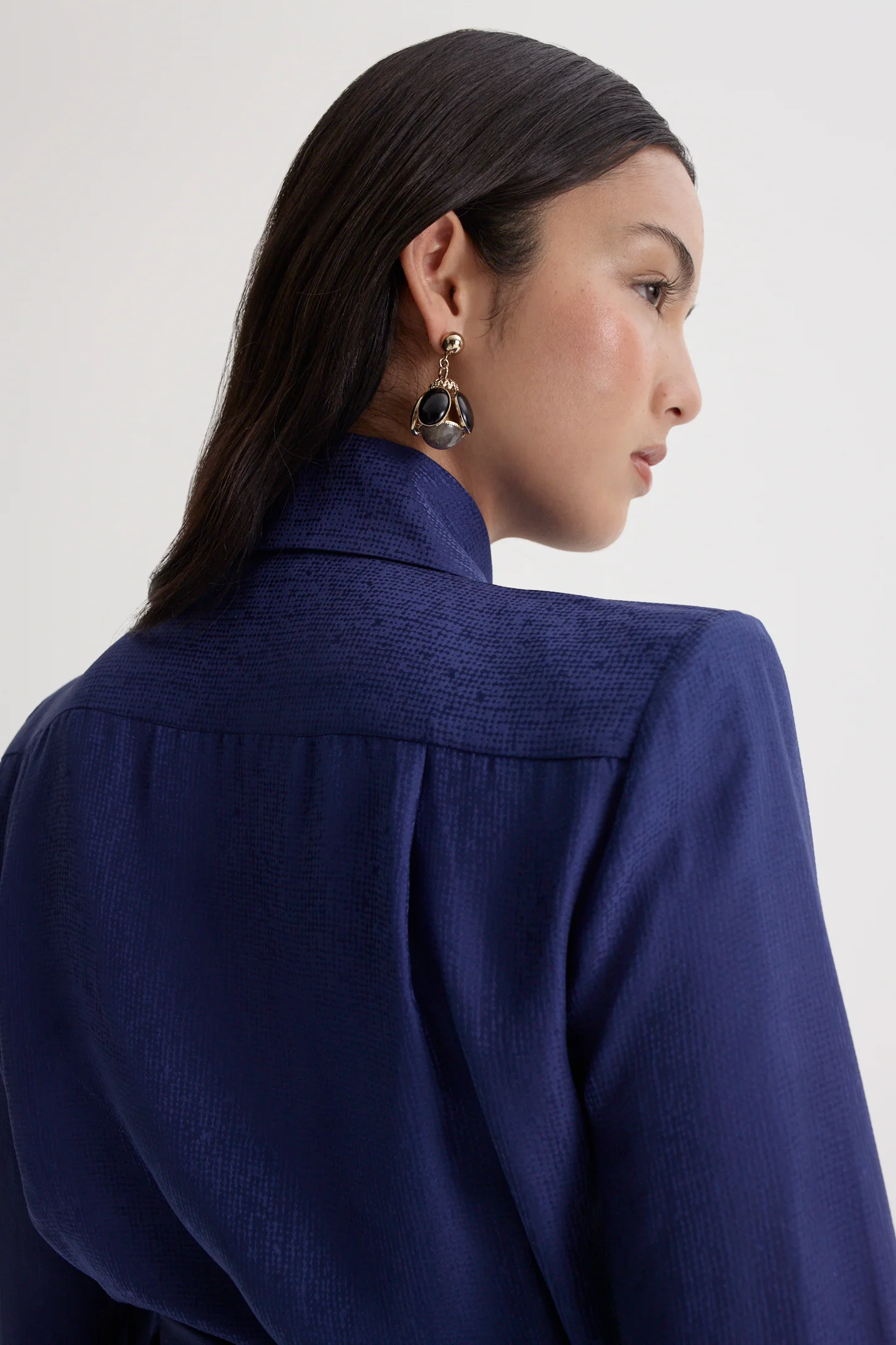 SILK JACQUARD WRAP DRESS - Image 9