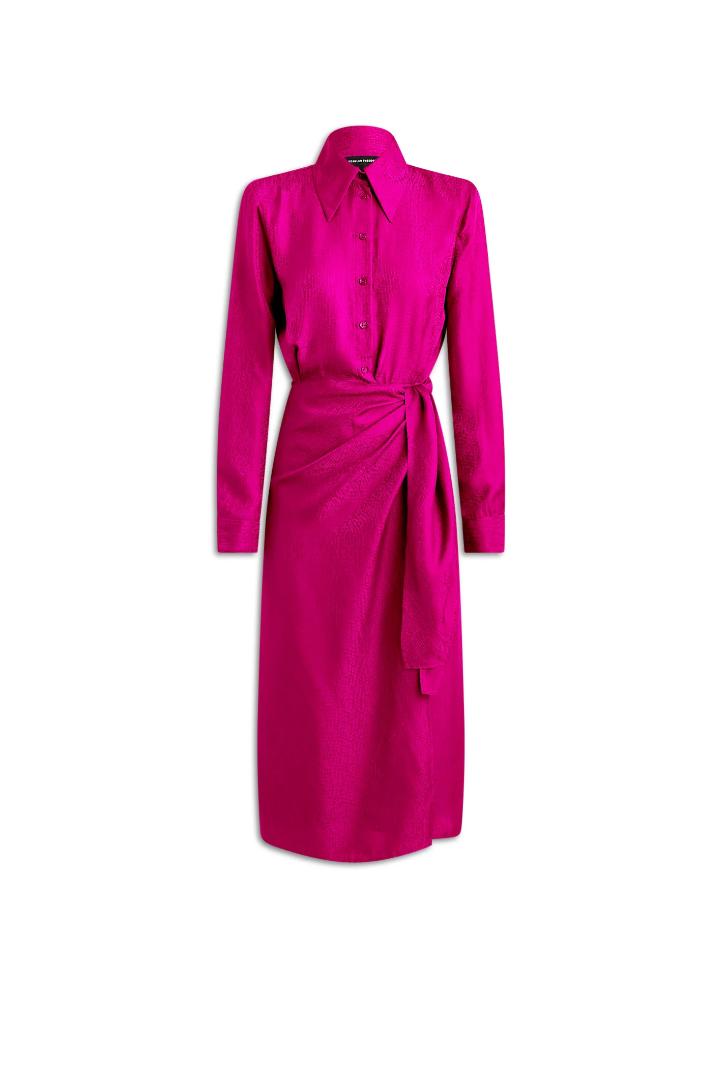 SILK JACQUARD WRAP DRESS
