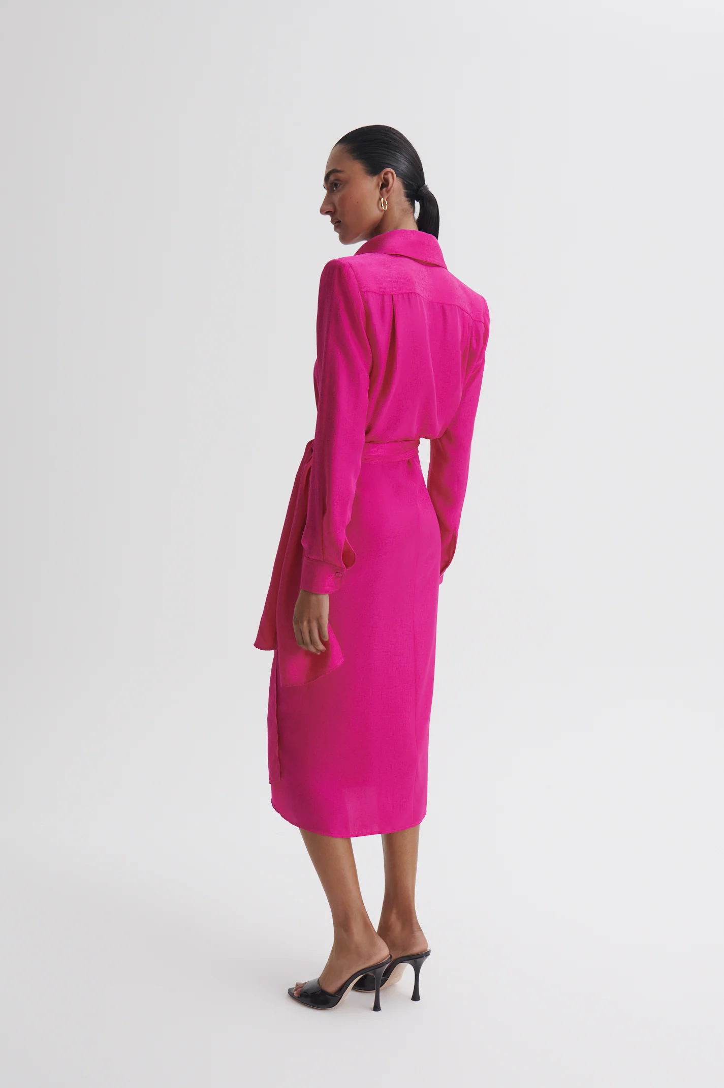 SILK JACQUARD WRAP DRESS - Image 5