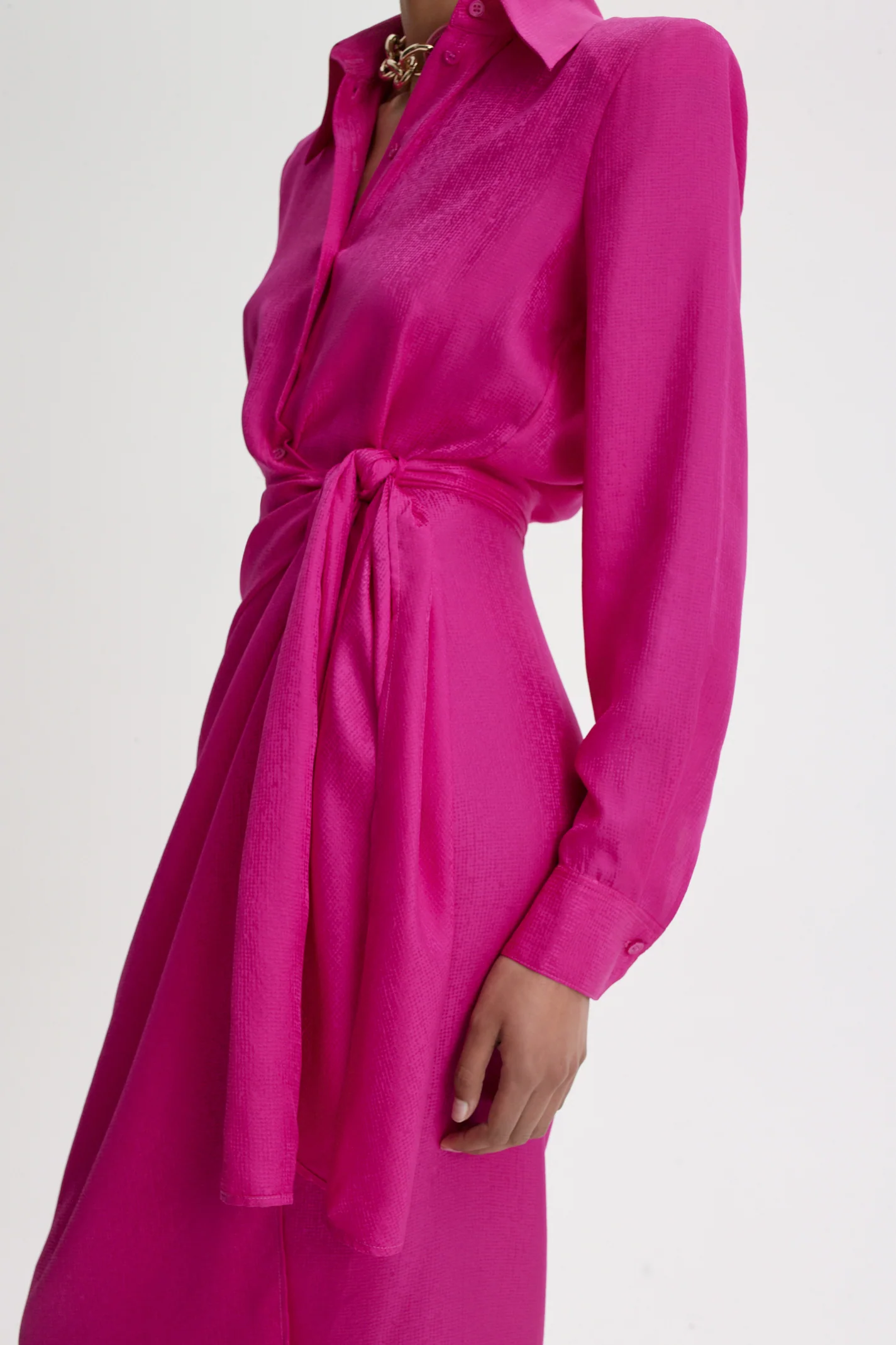 SILK JACQUARD WRAP DRESS - Image 7