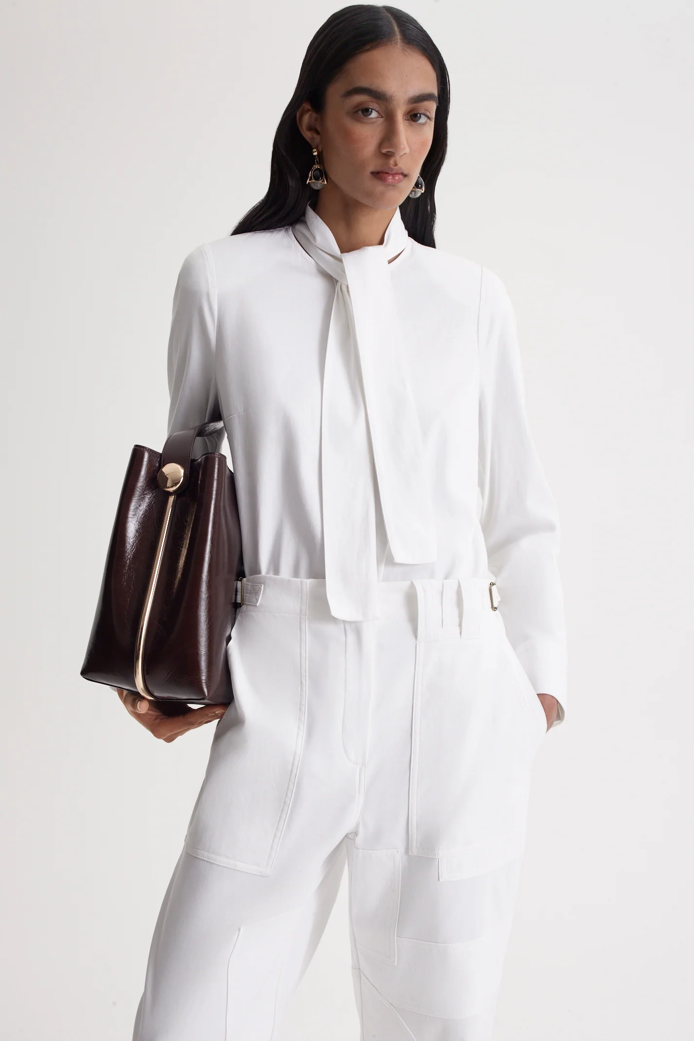 SOFT TIE NECK SHIRT - Image 3