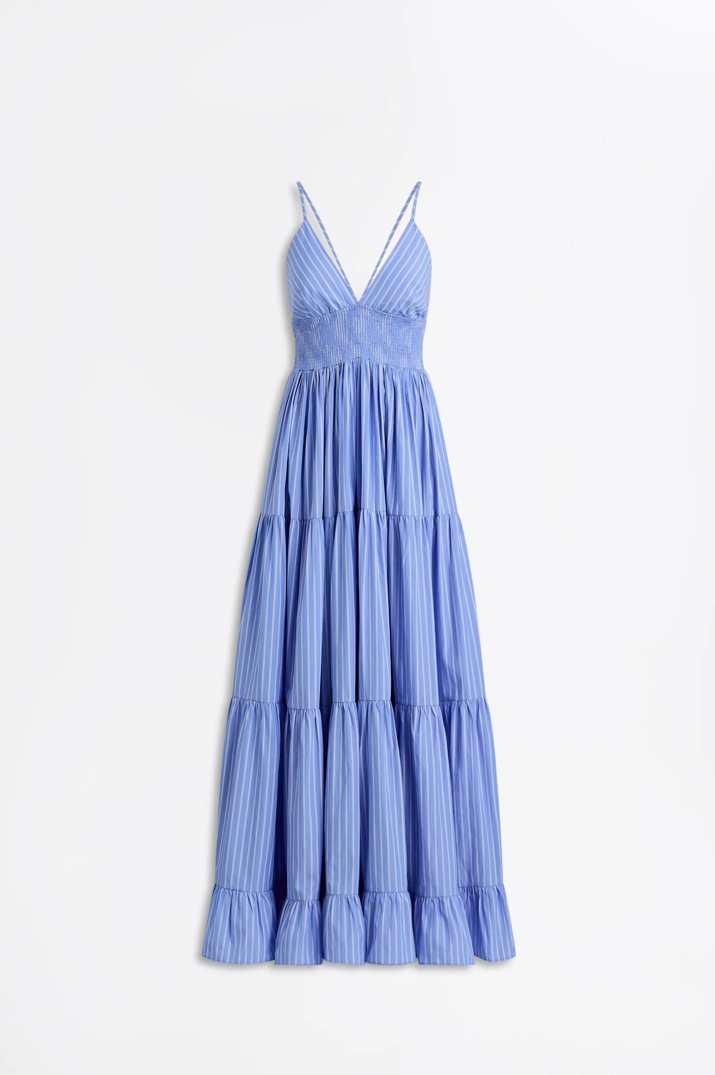 STRIPE COTTON TIERED DRESS - Image 2