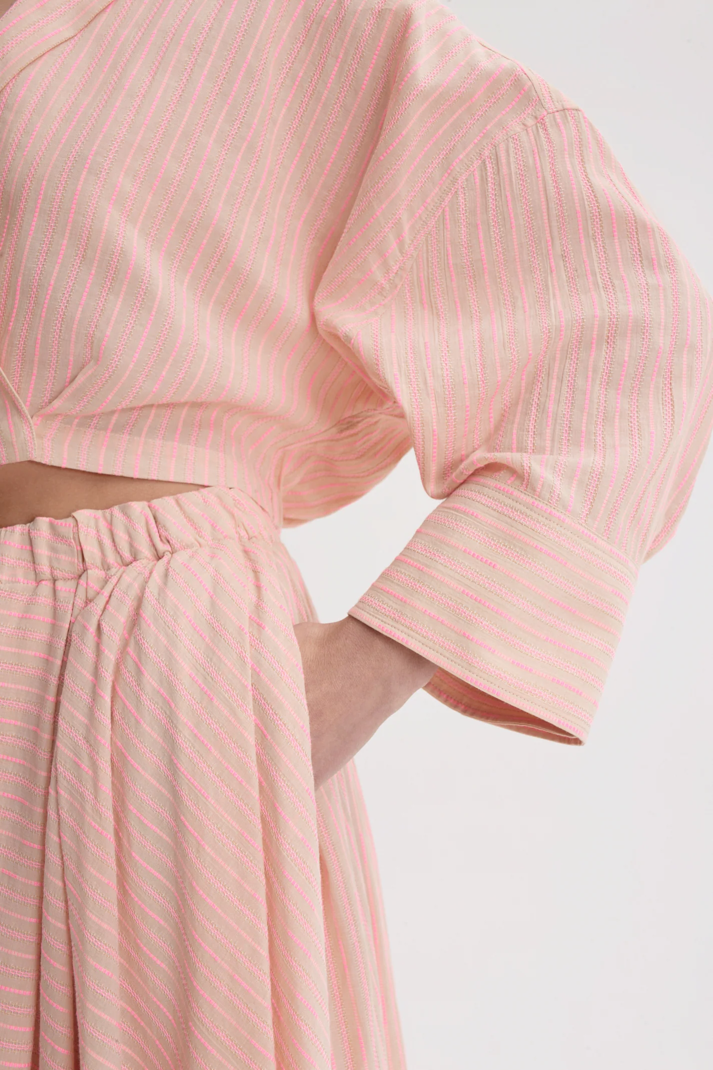 STRIPE GATHER SKIRT - Image 6