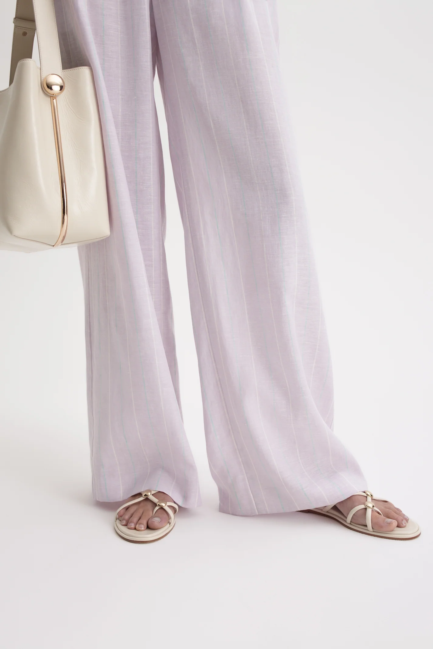 STRIPE PLEAT DRAPE TROUSER - Image 7