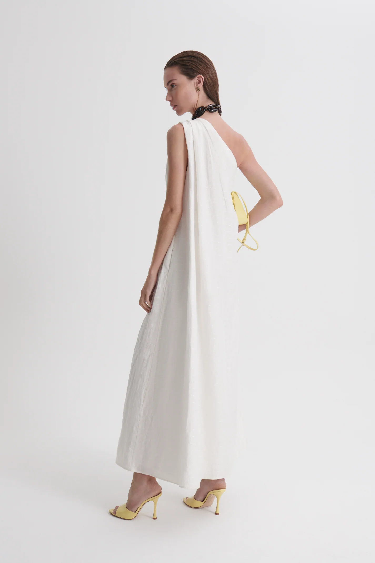 STRIPE SEQUIN ONE SHOULDER DRESS - Image 5