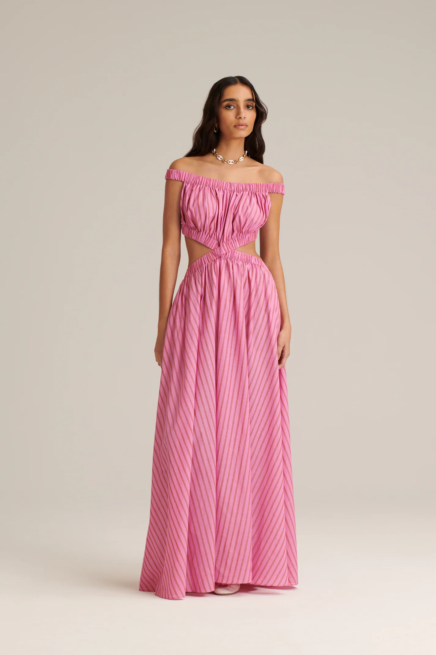 STRIPE VOILE DRESS - Image 4