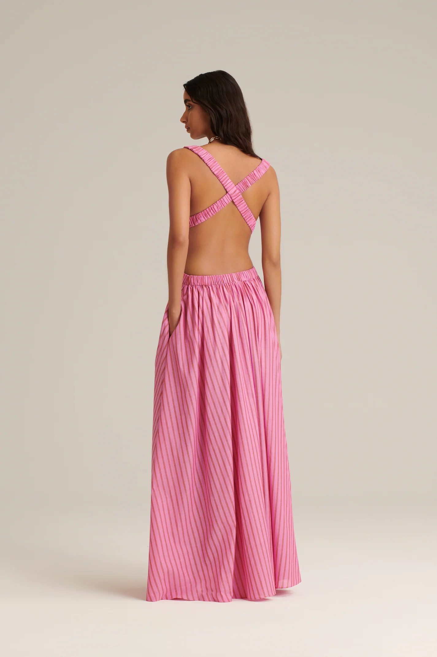 STRIPE VOILE DRESS - Image 6