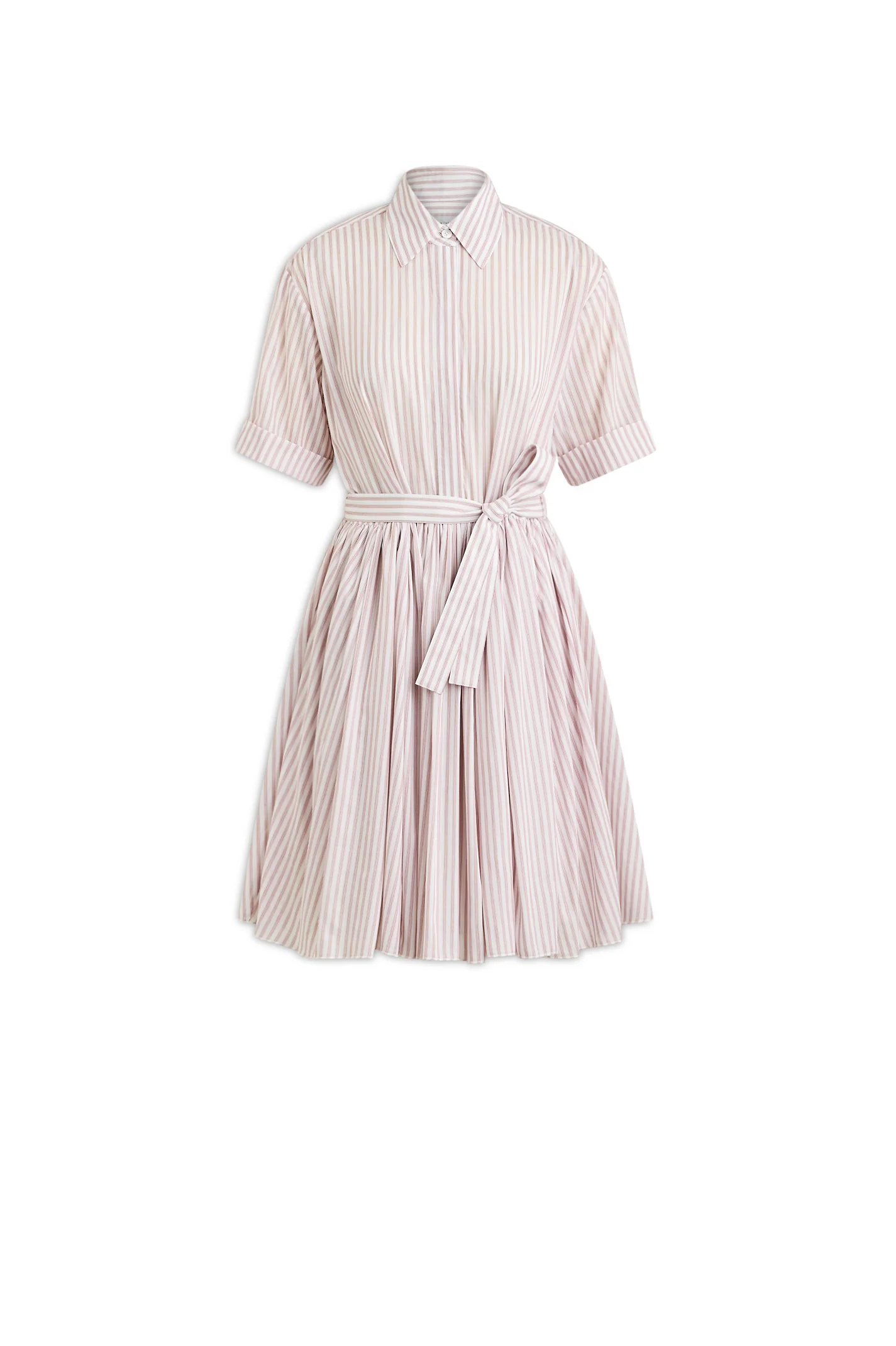 STRIPED MINI SHIRT DRESS