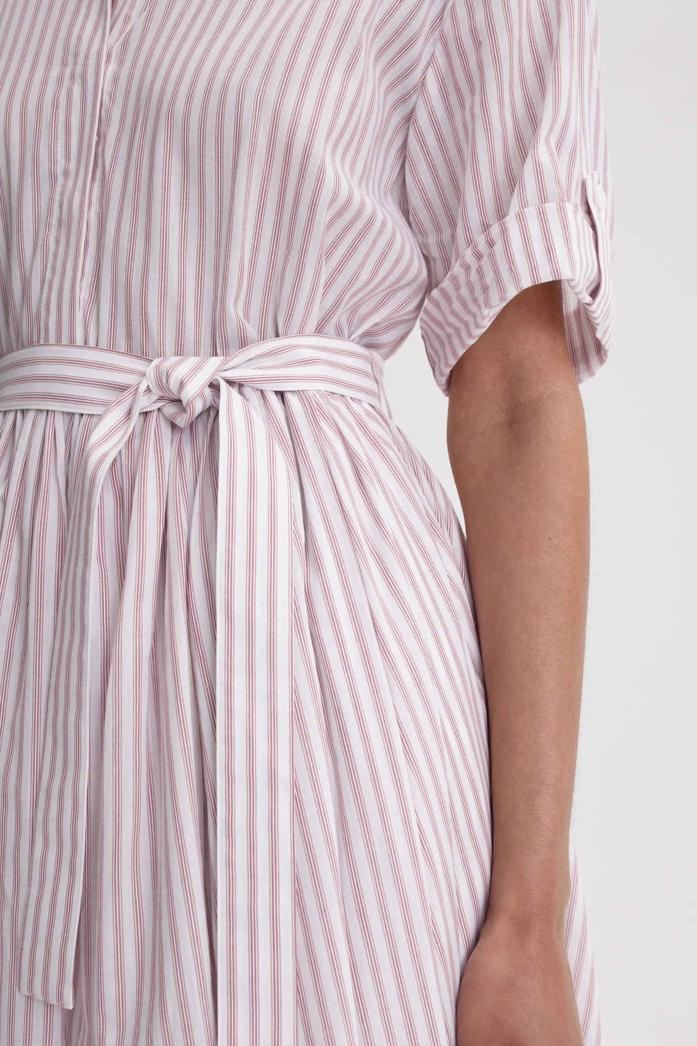 STRIPED MINI SHIRT DRESS - Image 8