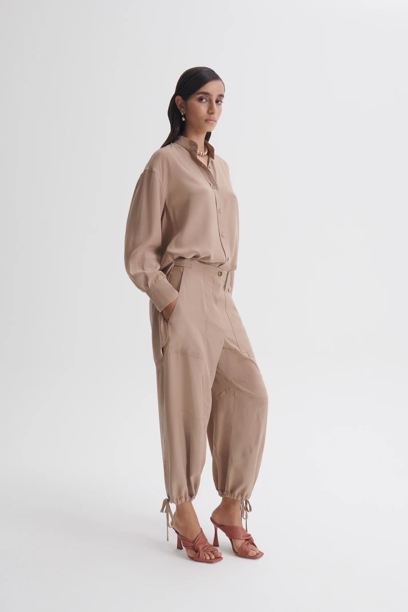 SUEDED SILK CREW NECK SHIRT - Image 5