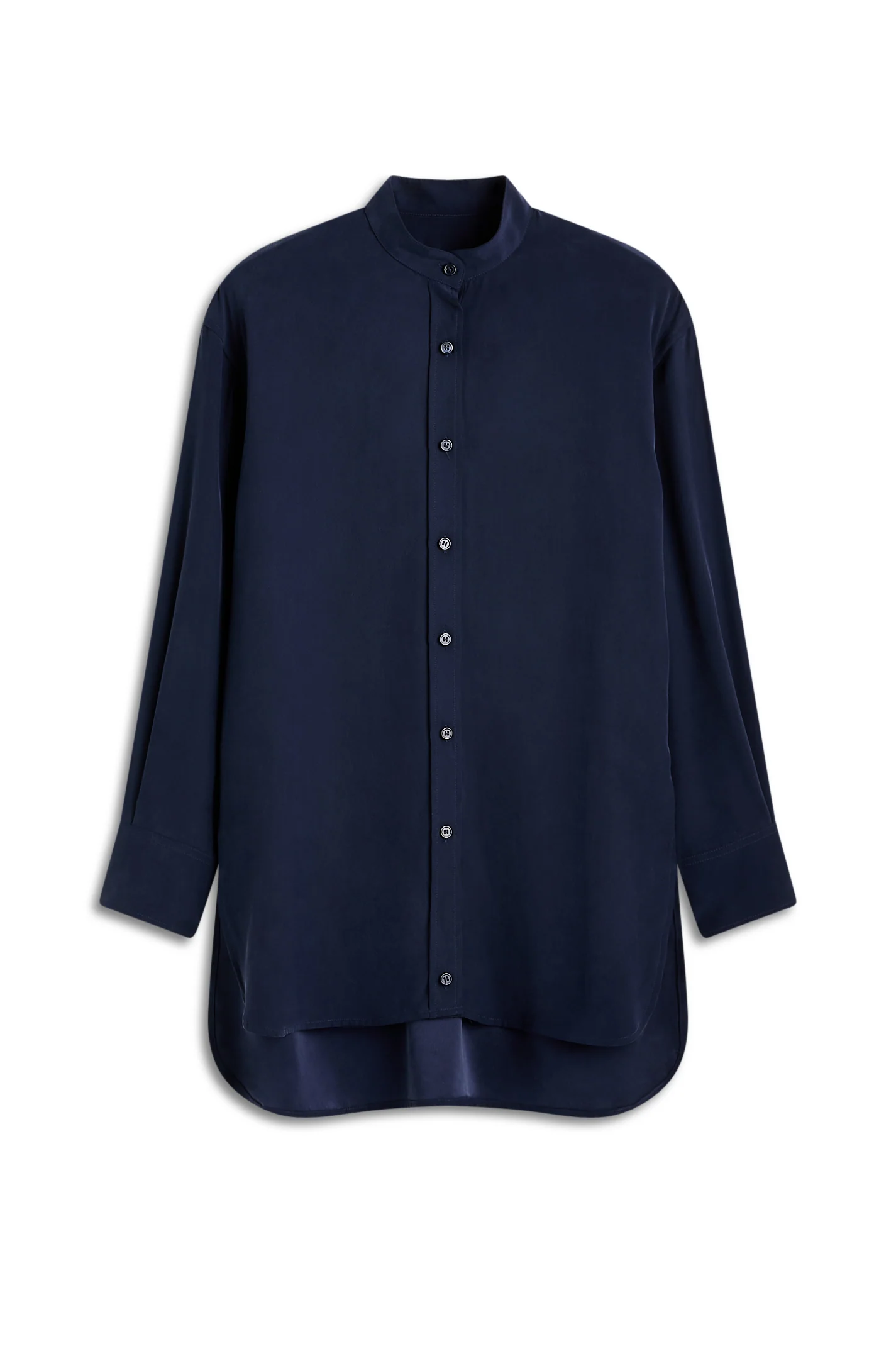 SUEDED SILK CREW NECK SHIRT