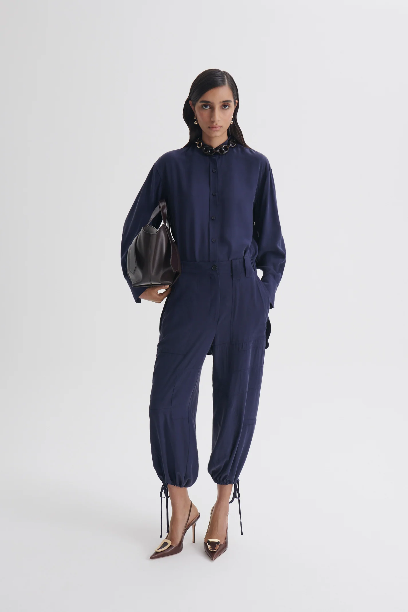 SUEDED SILK CREW NECK SHIRT - Image 3
