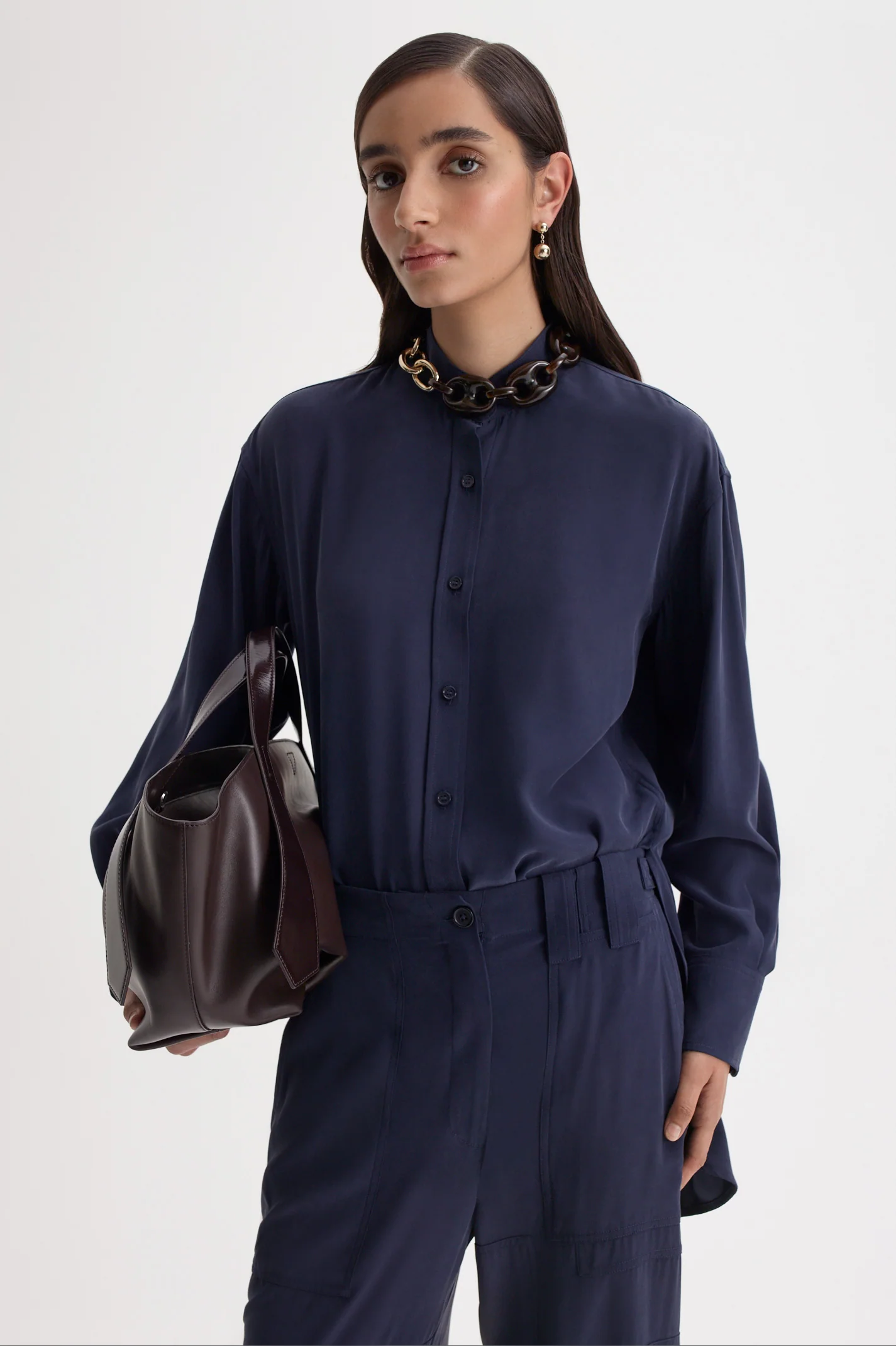 SUEDED SILK CREW NECK SHIRT - Image 6
