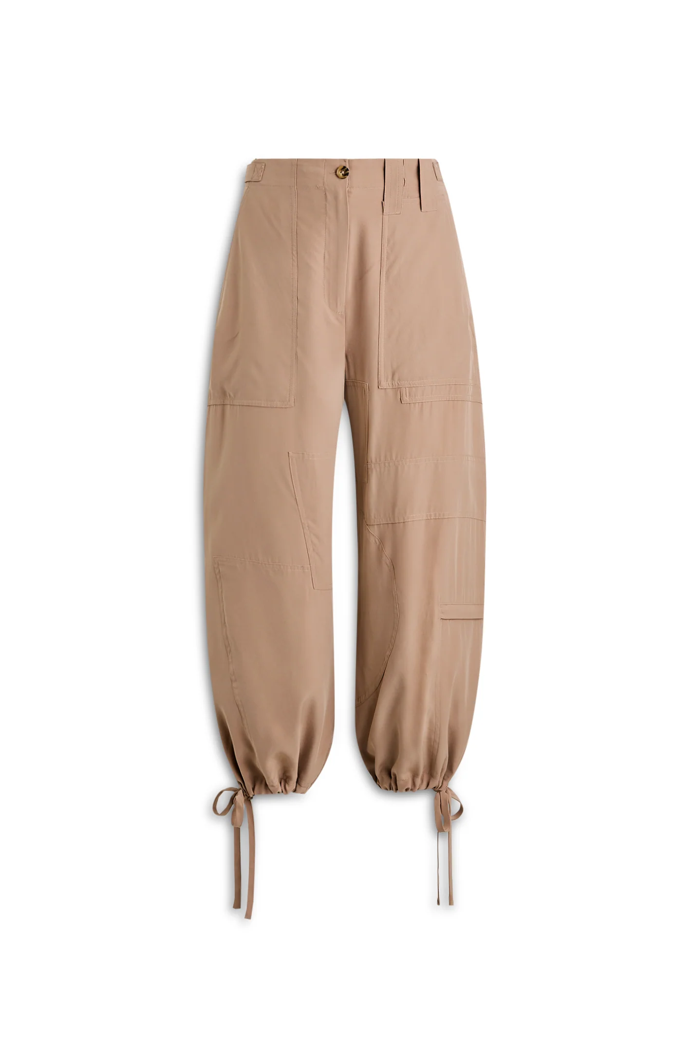 SUEDED SILK CROP CARGO