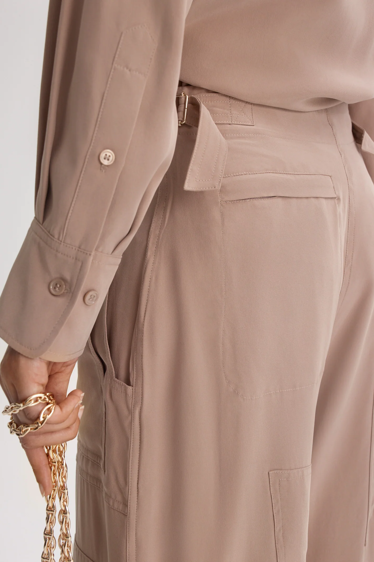 SUEDED SILK CROP CARGO - Image 6