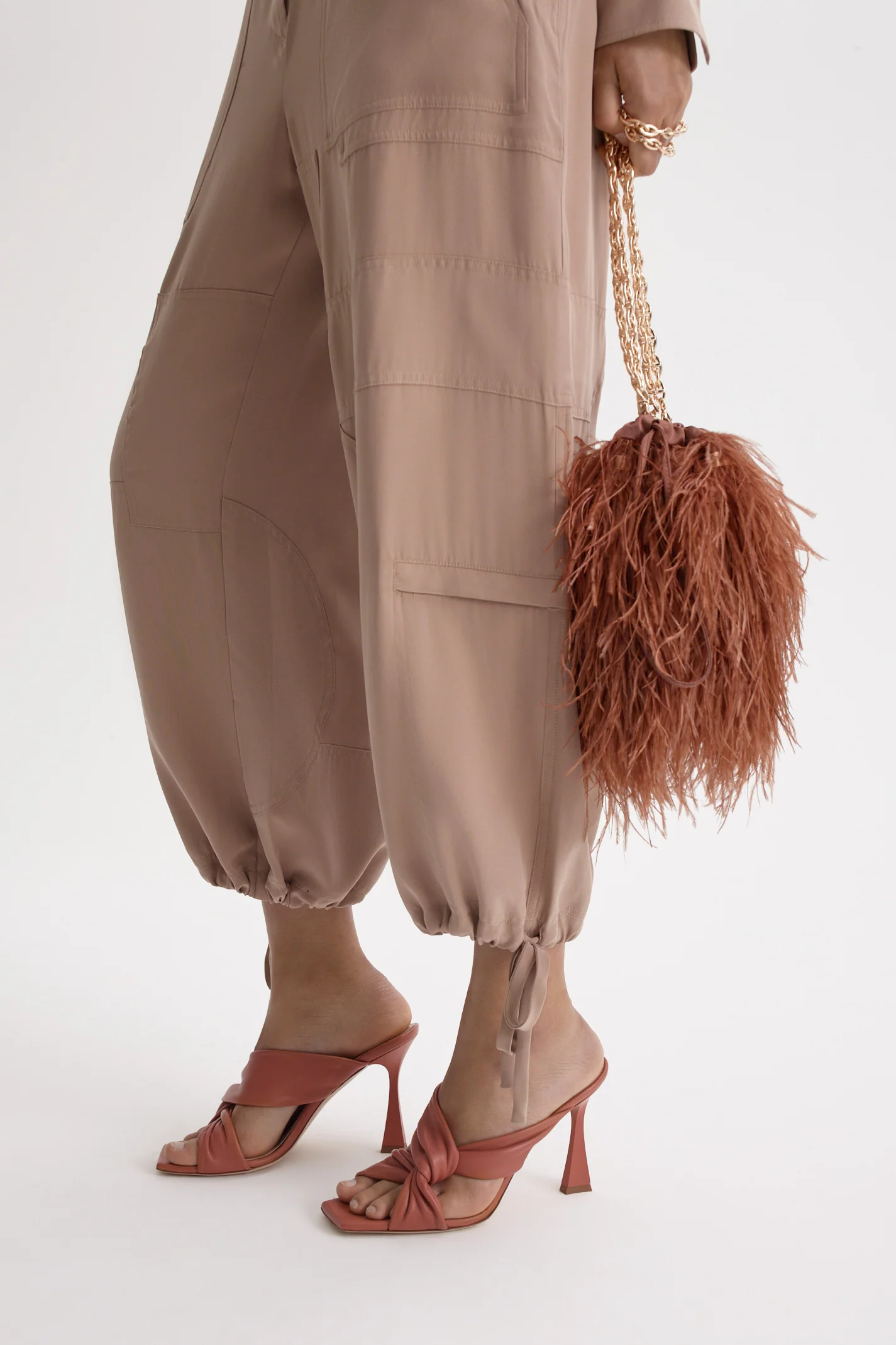 SUEDED SILK CROP CARGO - Image 7