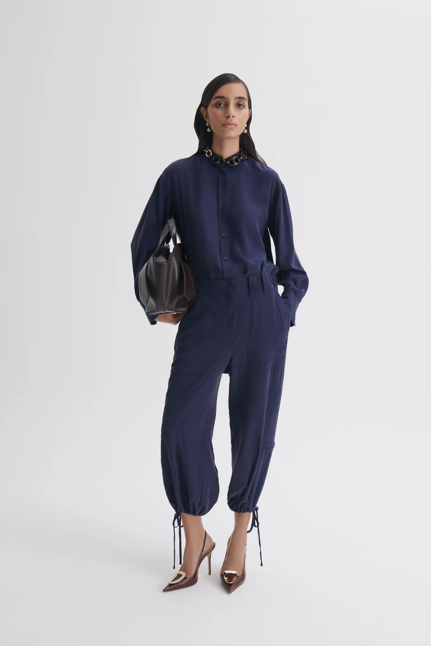 SUEDED SILK CROP CARGO - Image 3