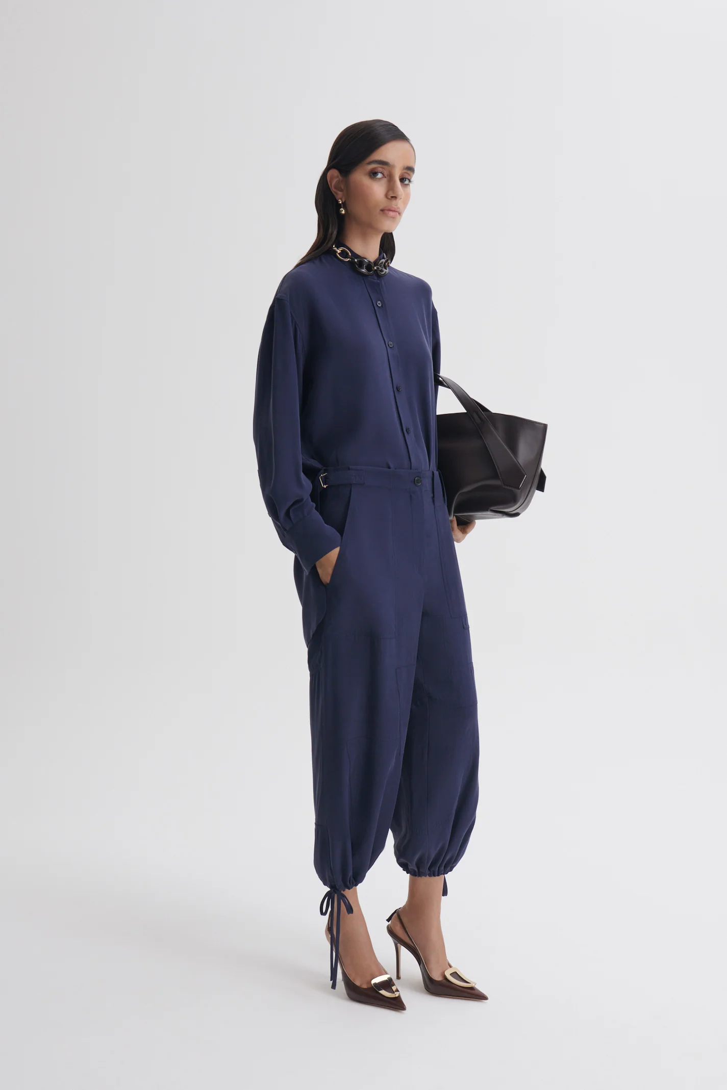 SUEDED SILK CROP CARGO - Image 4