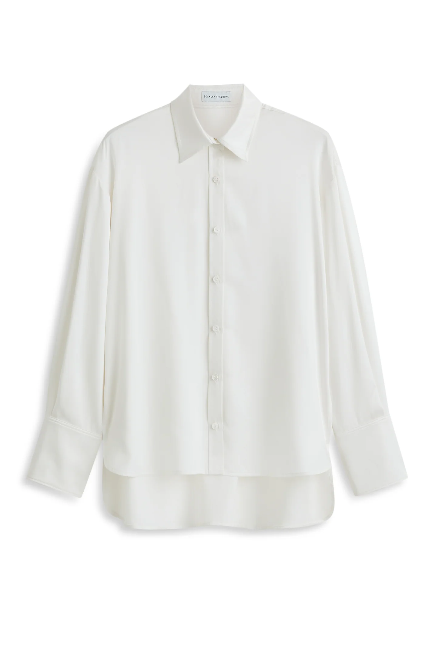 SUEDED SILK OVERSIZED SHIRT