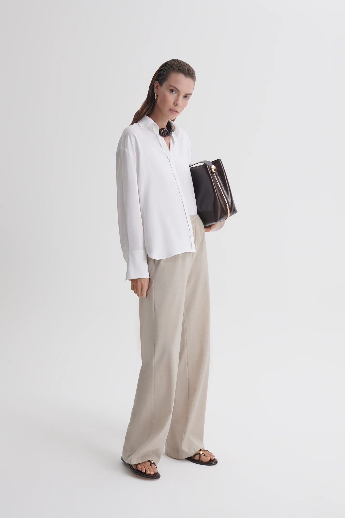 SUEDED SILK OVERSIZED SHIRT - Image 5