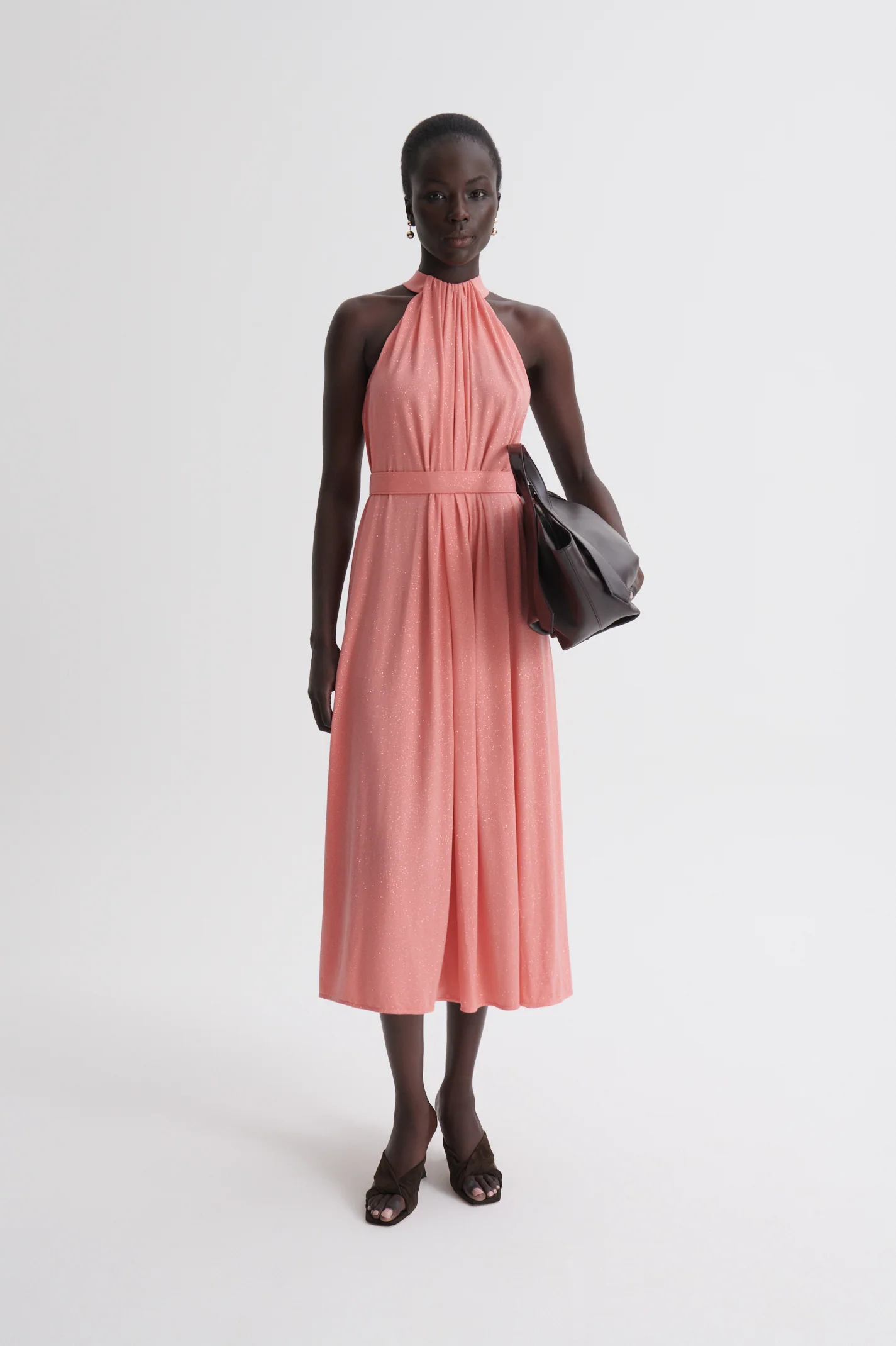 TINSEL TURBAN NECK GOWN - Image 4