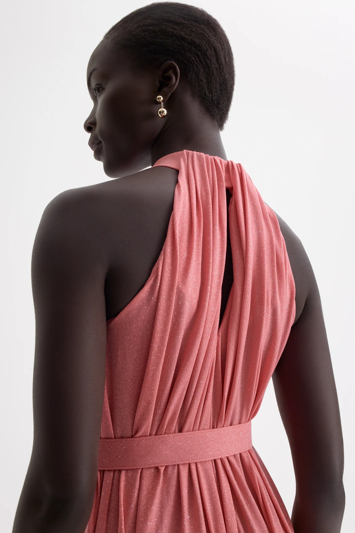 TINSEL TURBAN NECK GOWN - Image 8