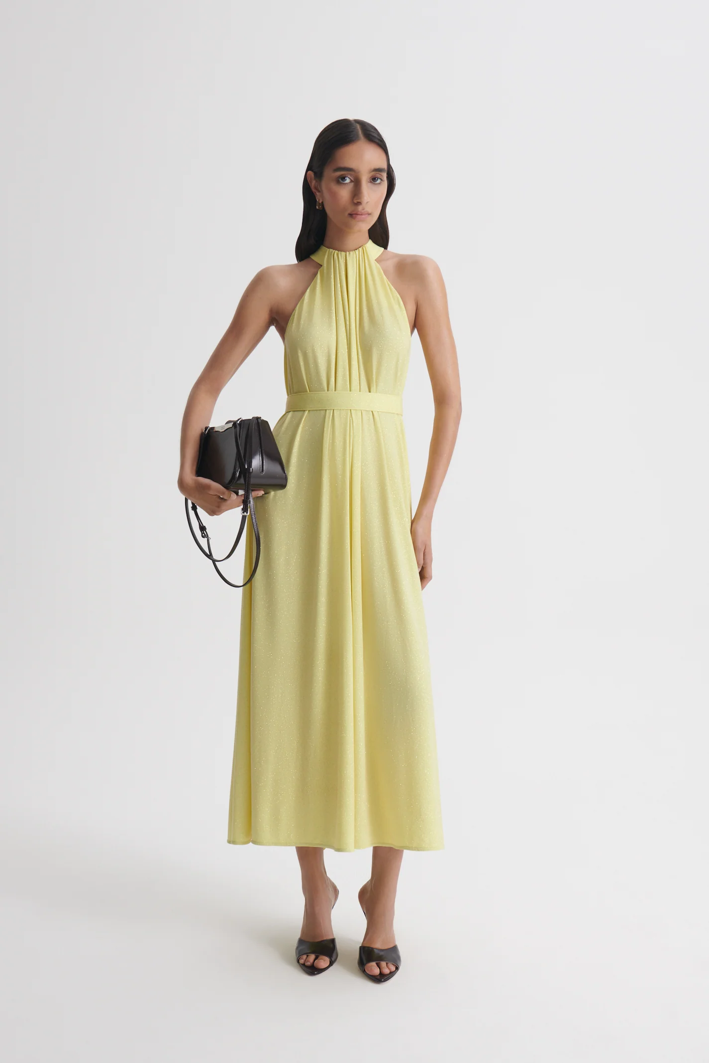 TINSEL TURBAN NECK GOWN - Image 3